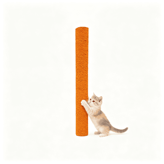 M8 Screw Cat Scratching Post Replacement Pole, Natural Sisal Wrapped Abrasion Resistant Column, DIY Repair Accessory for Indoor Cat Furniture and Kitten Tower