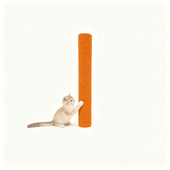 M8 Screw Cat Scratching Post Replacement Pole, Natural Sisal Wrapped Abrasion Resistant Column, DIY Repair Accessory for Indoor Cat Furniture and Kitten Tower