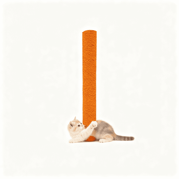 M8 Screw Cat Scratching Post Replacement Pole, Natural Sisal Wrapped Abrasion Resistant Column, DIY Repair Accessory for Indoor Cat Furniture and Kitten Tower