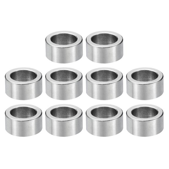 M8 Stainless Steel Spacers, 10Pcs Metal Spacer Stainless Steel 8.2mm ID x 12mm OD x 6mm L for 5/16" or M8 Screw