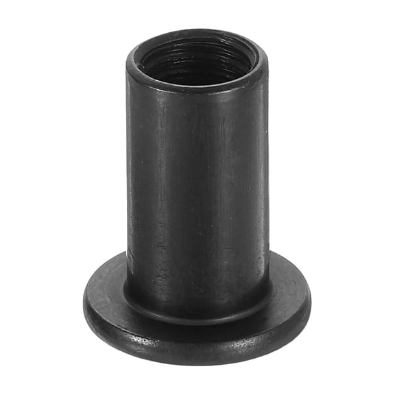 M8 T-Nuts, 10pcs Carbon Steel Hex Socket Head Insert Nut Screw Post Sleeve Nut for Furniture 18mm Height, Black