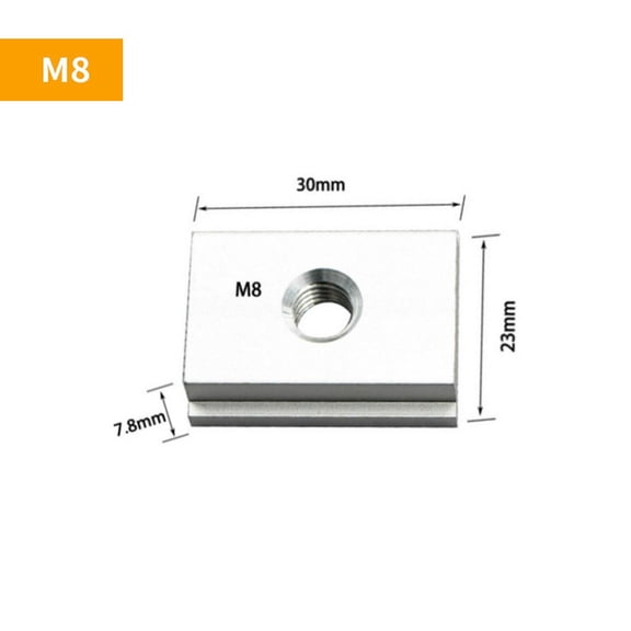 M8 T-Slot Slider T-Track Jig Screw Fixture Rail Accessories Woodworking Tool M8 Slider