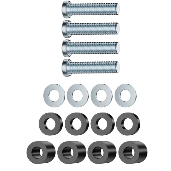 Mount-It! M8 TV Mounting Hardware Kit – Universal Screws, Washers & Spacers for Secure Wall Mount Installation, High-Strength Steel, Compatible with Most TV Brands