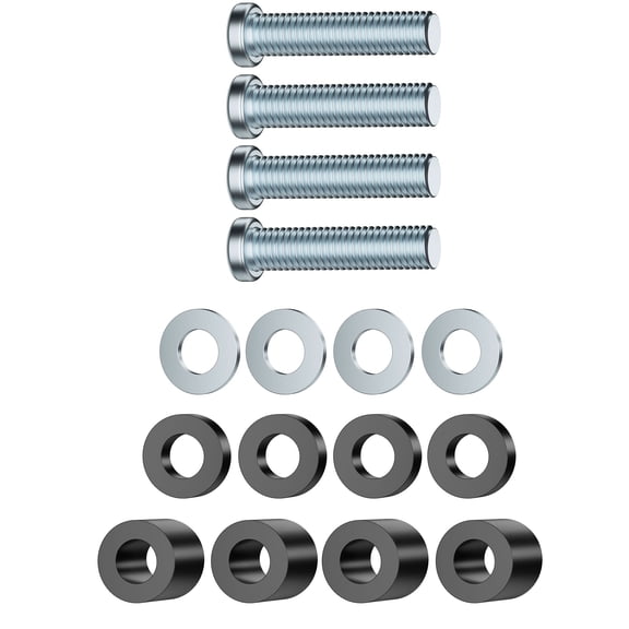 Mount-It! M8 TV Mounting Hardware Kit  Universal Screws, Washers & Spacers for Secure Wall Mount Installation, High-Strength Steel, Compatible with Most TV Brands