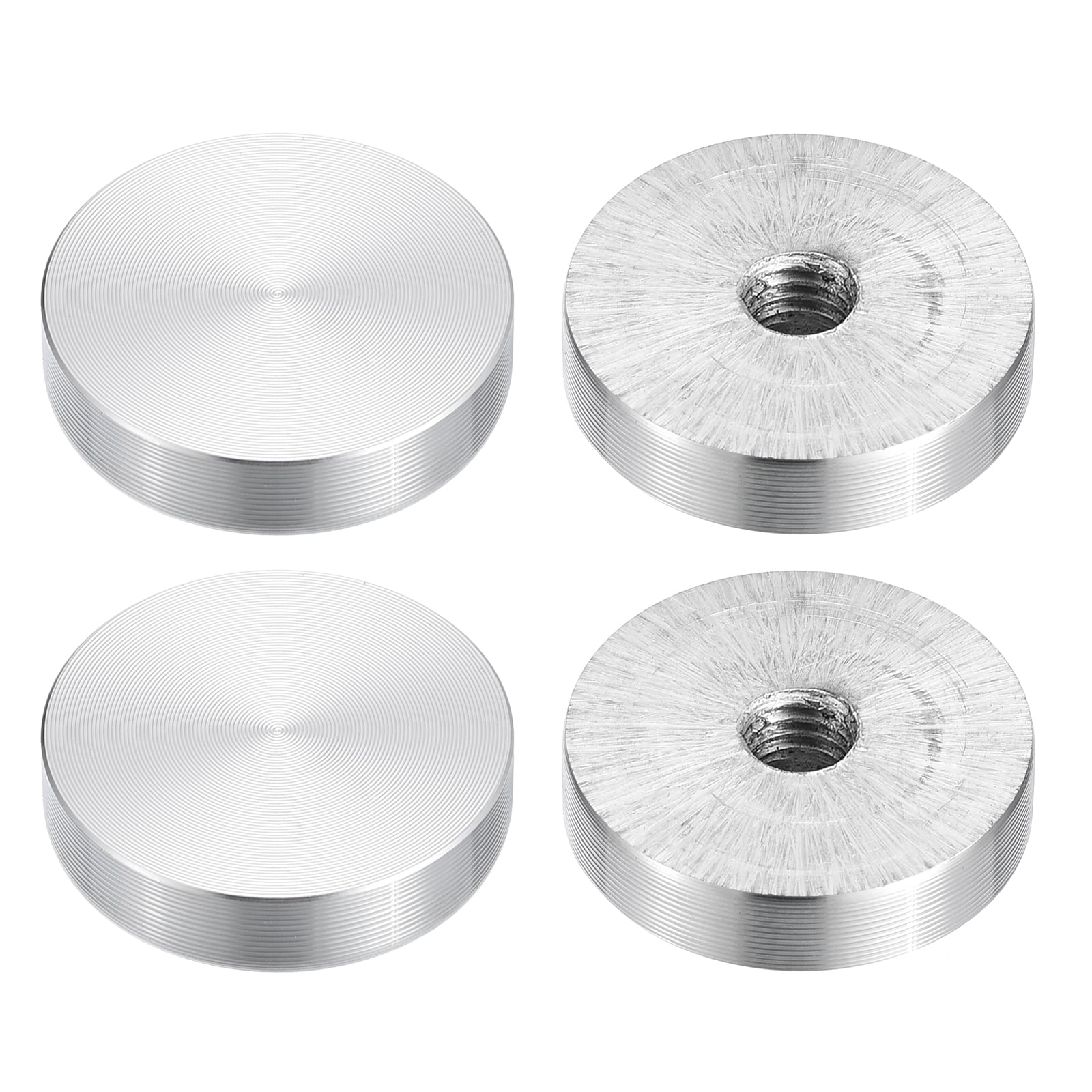 M8 Thread 30mm Diameter Round Shape Aluminum Disc Hardware 4pack