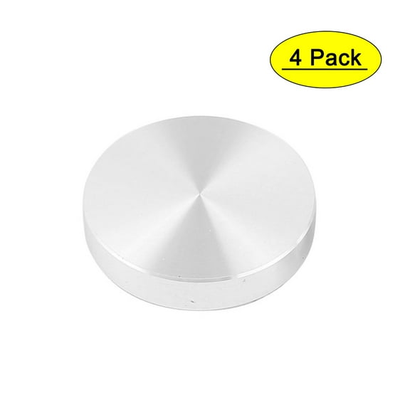 M8 Thread 40mm Diameter Round Shape Aluminum Disc Hardware 4pcs for Glass Table