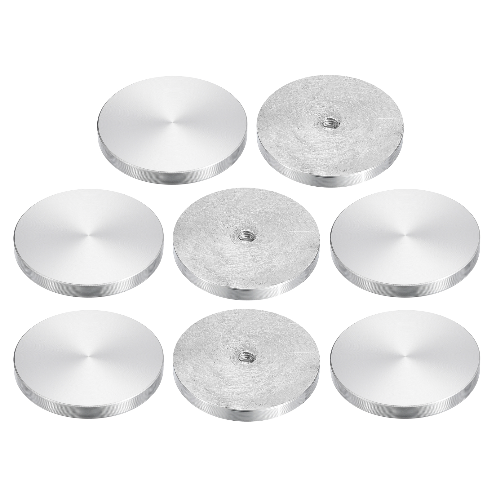 M8 Thread 60mm Diameter Round Shape Aluminum Disc Hardware 8pack