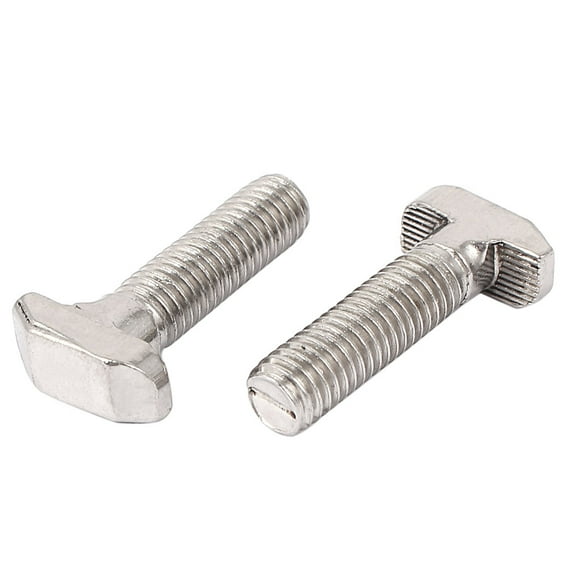 M8 Thread Stainless Steel T-Slot Drop-In Stud Sliding Screw Bolt 35mm Long 2pcs