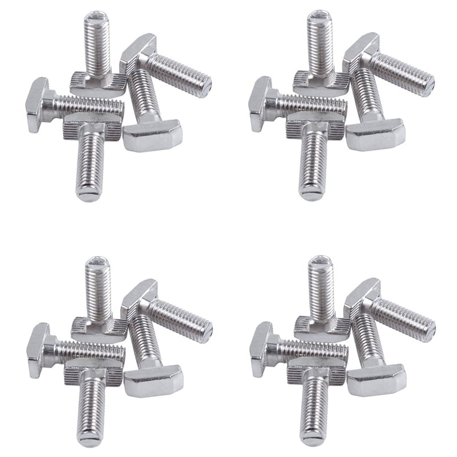 M8 Thread TSlot Dropin Stud Sliding Screw Bolt Silver Tone 20Pcs