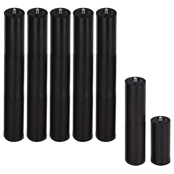 M8 Threadin 14inch Adjustable Bed Legs, Bed Support Legs Replacement Parts, Adjustable Bed Frame Legs, 3 Sections,6pcs