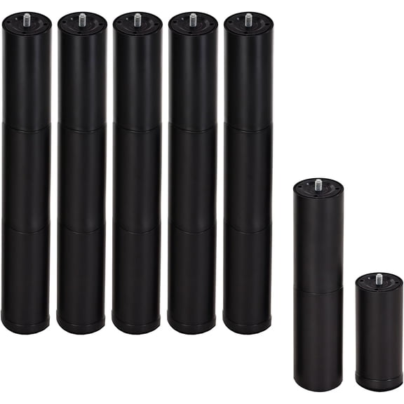 M8 Threadin 14inch Adjustable Bed Legs, Bed Support Legs Replacement Parts, Adjustable Bed Frame Legs, 3 Sections,6pcs