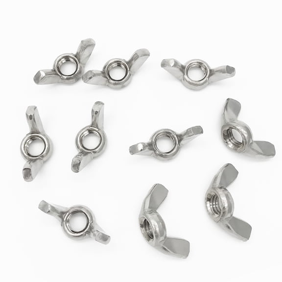 M8 Wing Nut304 Stainless Steel Butterfly Nuts Hand Twist Tighten Hardware Nut 10Pcs