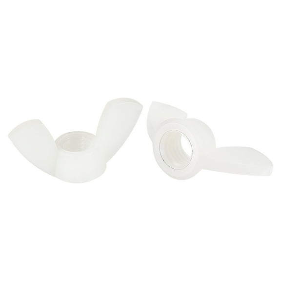 M8 Wing Nuts Butterfly Nut Nylon White 8 Pack