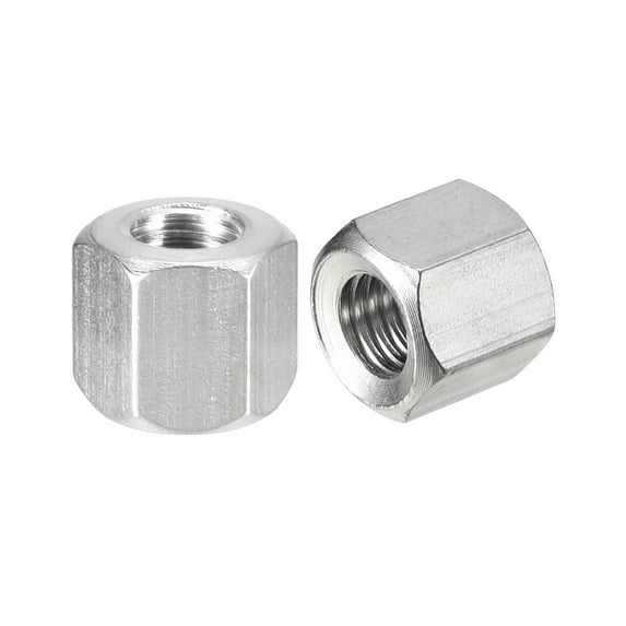 M8 x 1.25-Pitch 12mm Length Coupling Nuts, 8 Pack 304 Stainless Steel Metric Hex Rod Coupling Nuts