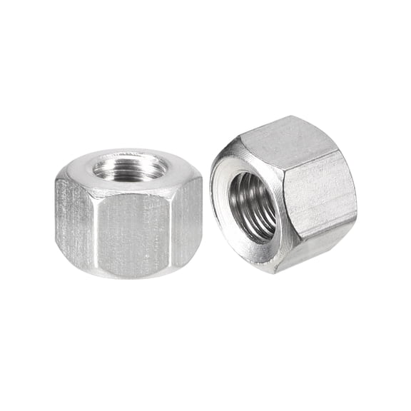 M8 x 1.25-Pitch 9mm Length Coupling Nuts, 6 Pack 304 Stainless Steel Metric Hex Rod Coupling Nuts