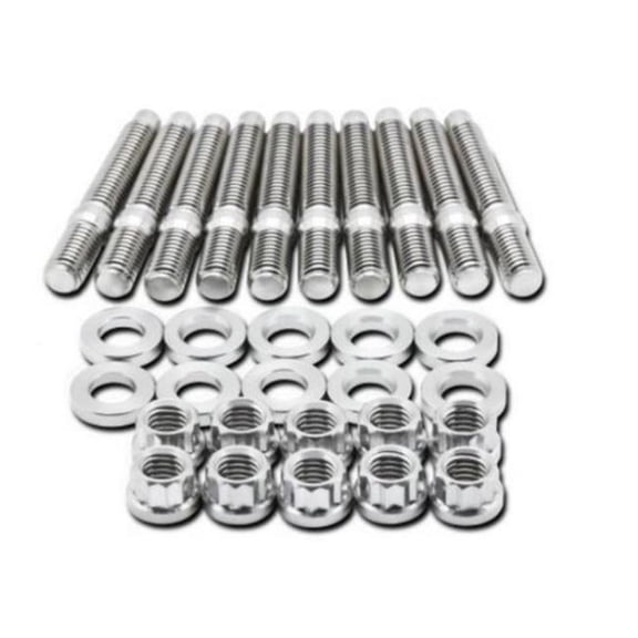 M8 x 1.25 mm & 65 mm Length Stainless Steel Manifold Stud Kit for SUS303 - 10 Piece