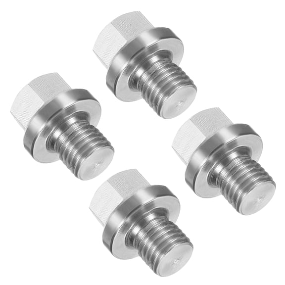 M8 x 1 Male Pipe Plug 4Pcs Oil Drain Plug 304 Stainless Steel Hex Flange Socket