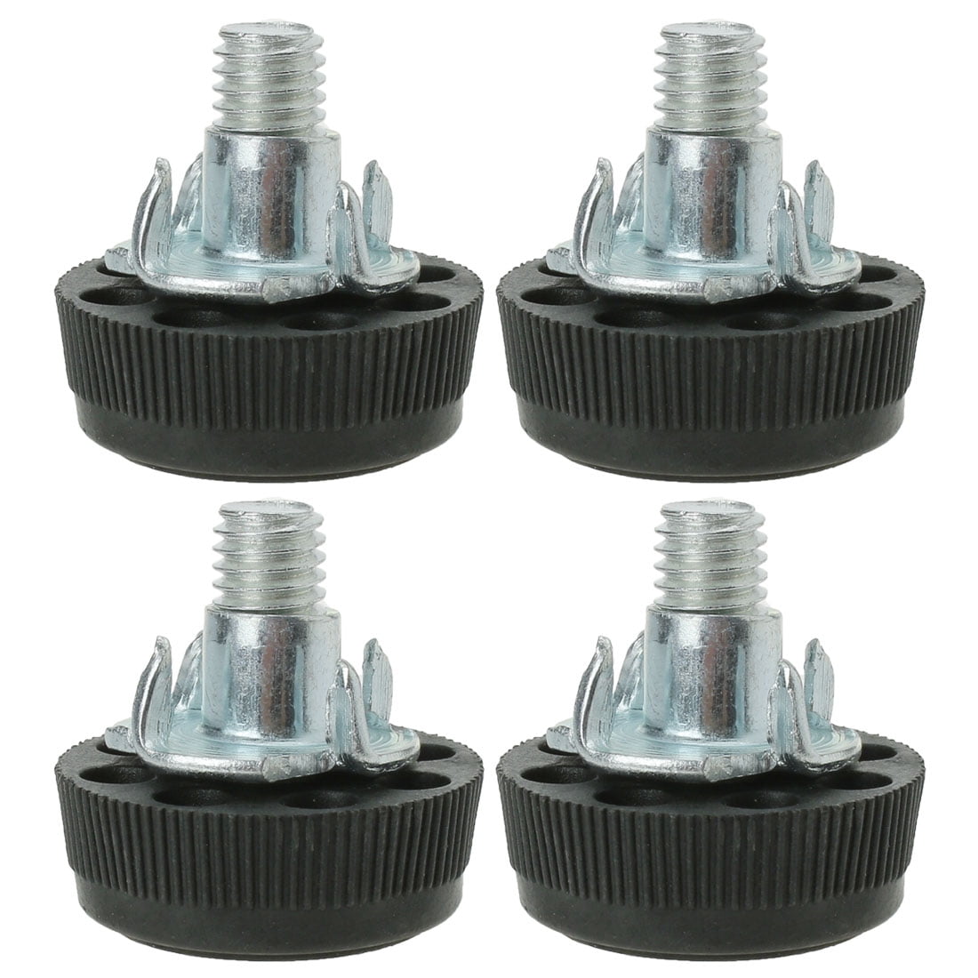 M8 x 17 x 30mm Leveling Feet Adjustable Leveler with Tnuts for Table Leg 4pcs
