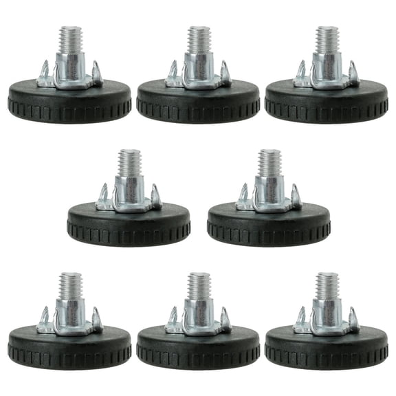 M8 x 18 x 40mm Leveling Feet Floor Protector with T-nuts for Table Sofa Leg 8pcs