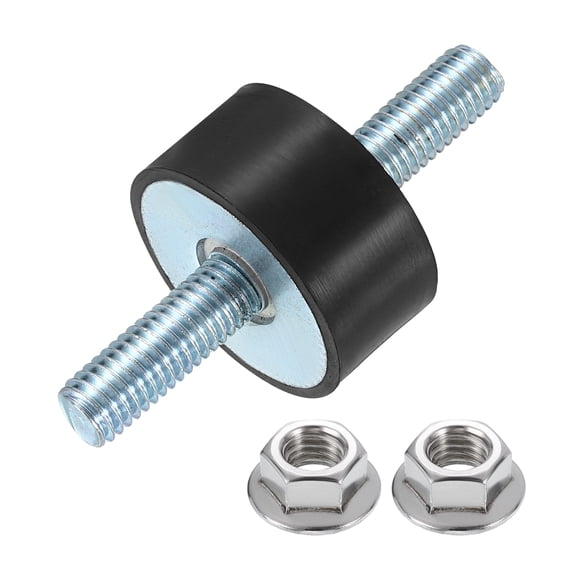 M8 x 23mm Rubber Mounts, 15 x 29mm Rubber Vibration Isolator with Nuts
