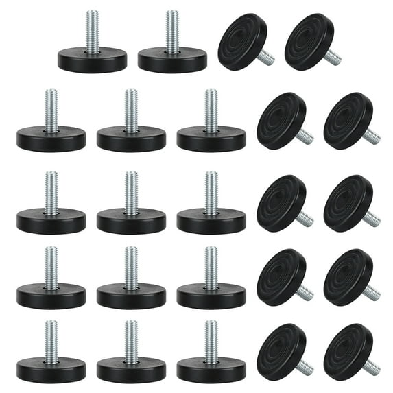 M8 x 25 x 40mm Leveling Feet Adjustable Leveler for House Cabinet Leg 24pcs