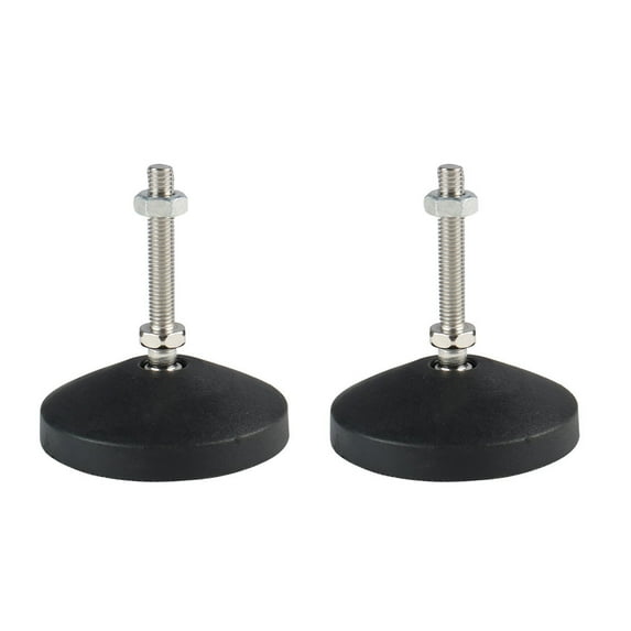 M8 x 50 x 80mm Machine Leveling Feet Adjustable Leveler Leg Anti-slip Floor Protector for Factory Shelves 2pcs
