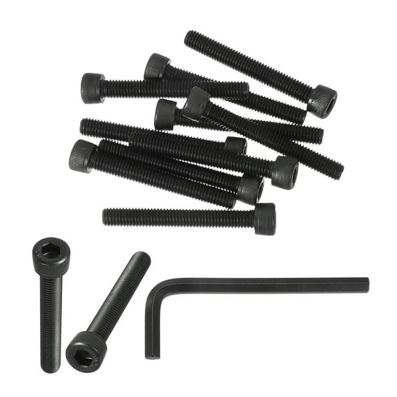 M8 x 60mm Hex Socket Head Screws Cap Bolt, 10 Pack 12.9 Grade Carbon Steel Hexagon Socket Screw with Hex Wrenches