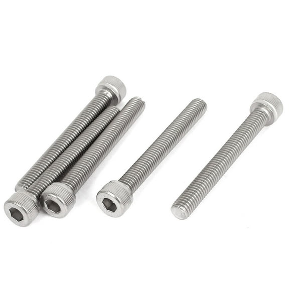 M8 x 65mm DIN912 304 Stainless Steel Hex Socket Head Cap Screws 5 Pcs