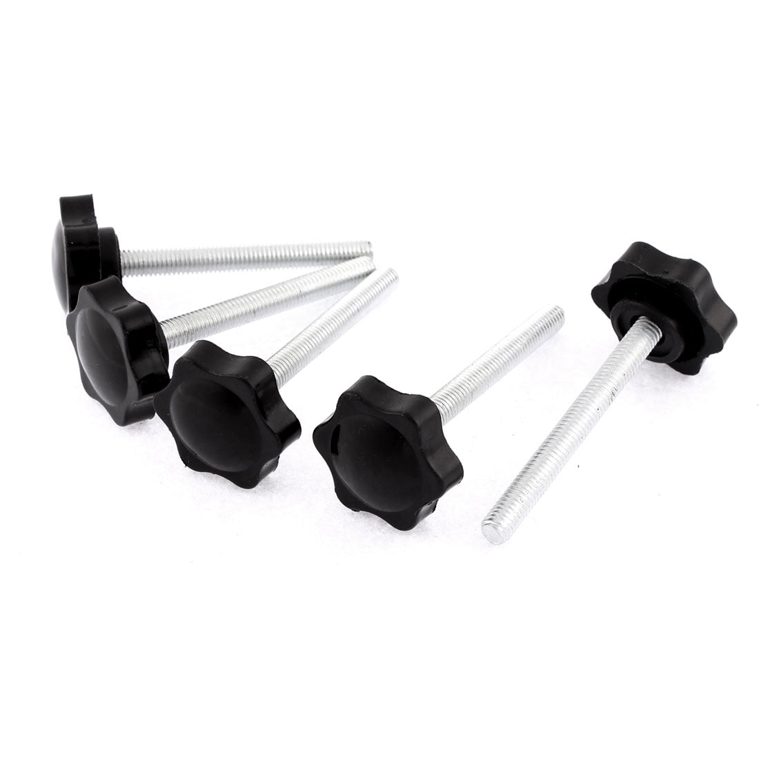 Aexit M8x70mm Plastic Star Knob Hand Wheels - 6-Pack, 38mm Diameter Head, Screw On Type Clamping Knobs For Machinery