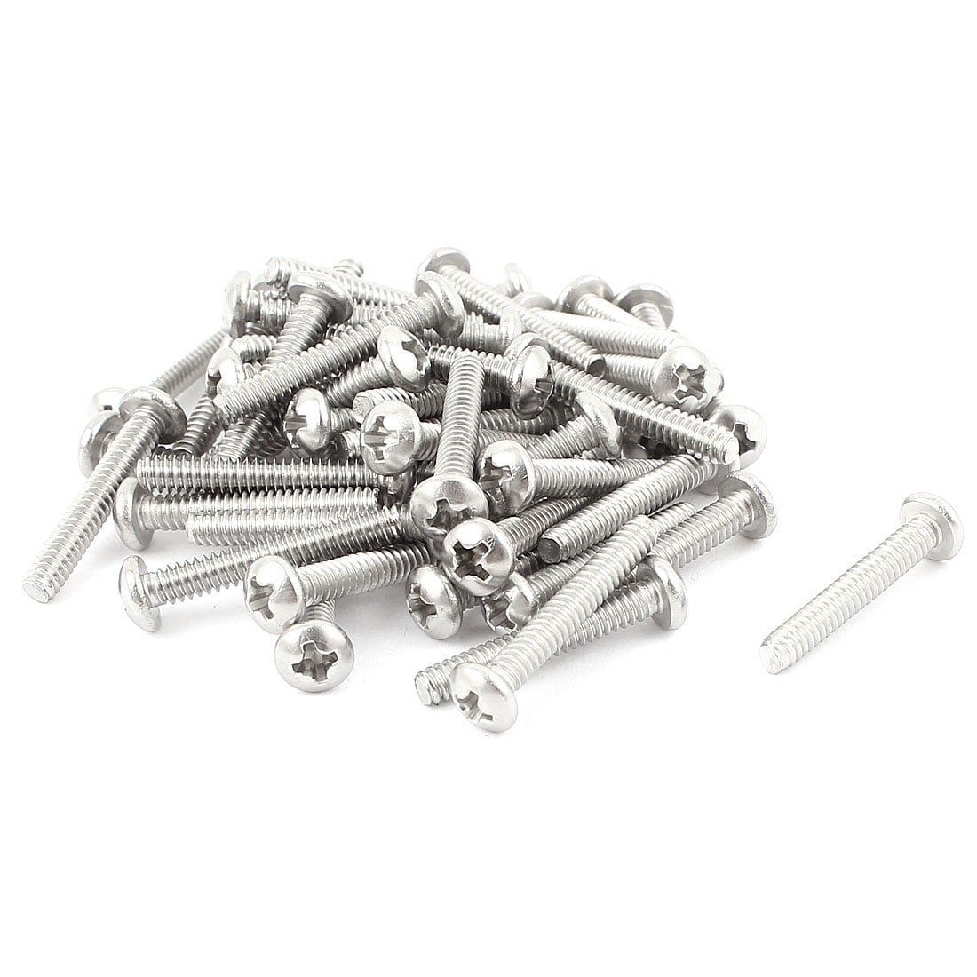 M8 x 85mm Threaded Phillips Flat Head Machine Screws (5pack)