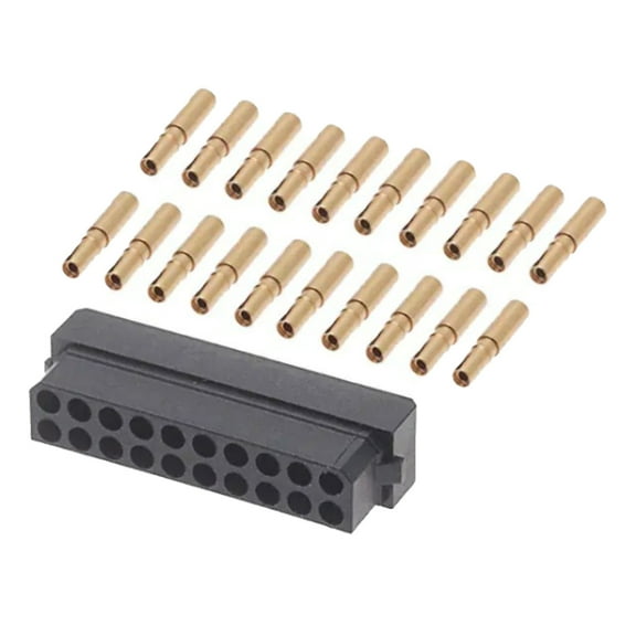 M80-8882005 Connector 20 Position Rectangular Receptacle Crimp Gold 24-28 AWG