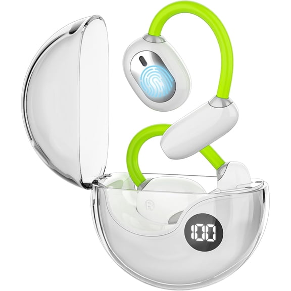 M80 AI Translator Earbuds 144 Languages Real-Time Translation Offline 8 Languages 98% Accuracy 0.5s Response 8H Playback 60H Charging Case Touch Control Hi-Fi Sound for iOS Android-White