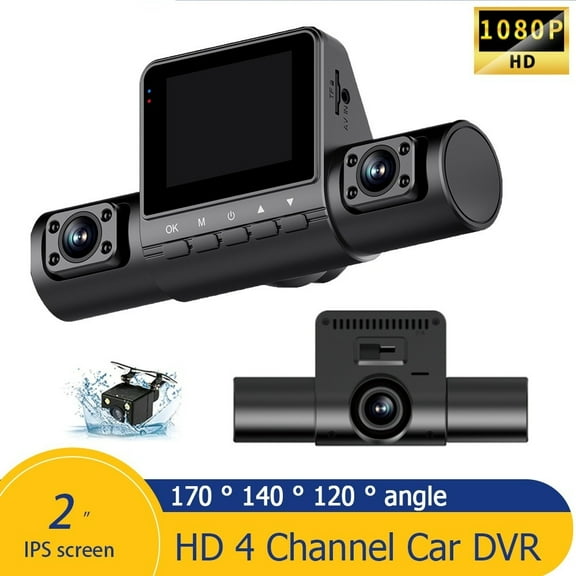 M80 Four-Channel Dash Cam Driving Recorder HD 1080P Front Inside Rear View Camera