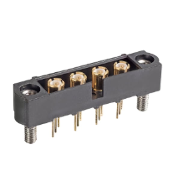 M80-MV312M3-04 Connector Header Through Hole 4 (Coax) position 0.157 (4.00mm) :RoHS, Tube