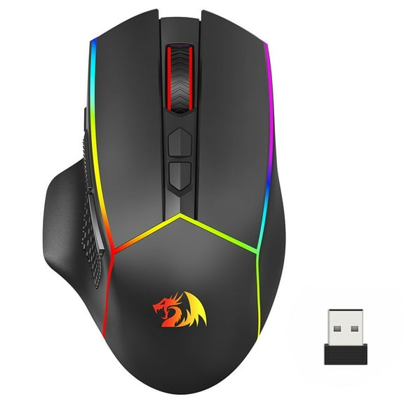 M814RGB-PRO 2.4G/Wired/Bluetooth Triple Modes Gaming Mouse 8000DPI Rapid Fire Buttons-Redragon