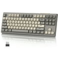 thumbnail image 1 of M87 Pro Wireless Gaming Keyboard,75% Dual Mode Bluetooth 5.0/2.4Ghz Wireless with Rechargeable 4000mAh Battery,PBT Keycaps,Rainbow LED Backlit,Ergonomic Anti-ghosting for PC/Mac-Cheese, 1 of 8