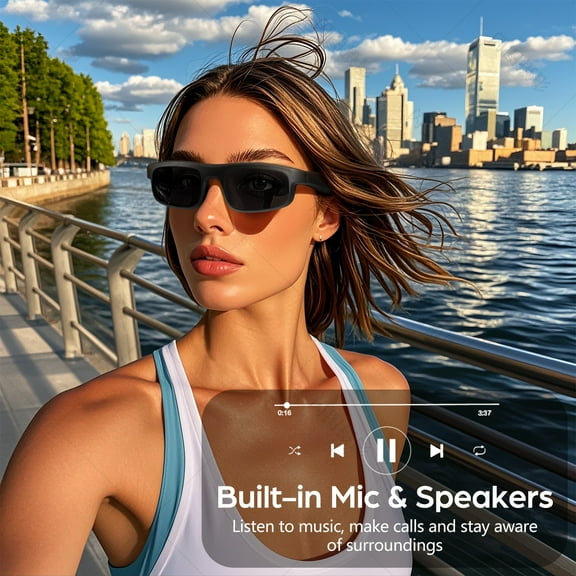 M8PRO Bluetooth smart glasses, multi-functional outdoor cycling windproof goggles for hands-free communication while driving