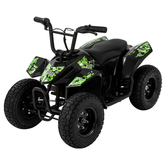M8TRX 24V Powered Ride On ATV Quad for Kids, Pneumatic Tires, 250W Electric Motor and Top Speed of 7MPH, Green