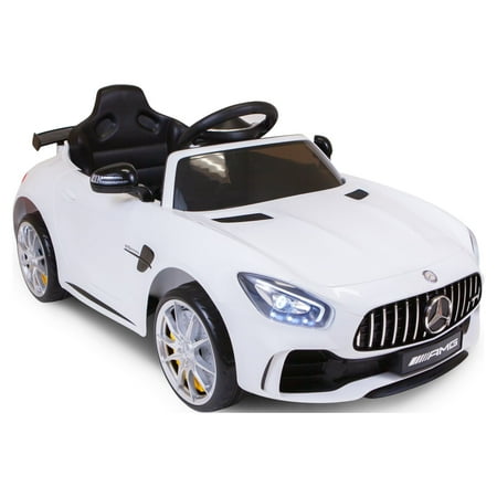 M8TRX White Mercedes Benz Ride On, 6V Electric Battery Powered Ride On for Toddlers, Boys and Girls