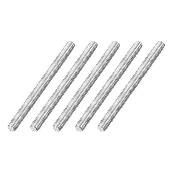 M8x100mm Fully Threaded Rod, 5Pcs 316 Stainless Steel 2.5 Pitch Threaded Screw