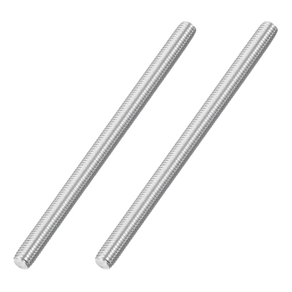 M8x130mm Fully Threaded Rod, 2Pcs 316 Stainless Steel 2.5 Pitch Threaded Screw