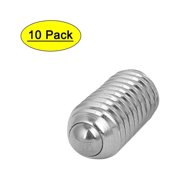 M8x14mm 304 Stainless Steel Spring Hex Socket Ball Point Grub Set Screws 10pcs