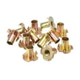 thumbnail image 1 of M8x16mm T-Nuts 4 Pronged Tee Nut Carbon Steel Color Zinc Plating 12 Pack, 1 of 5