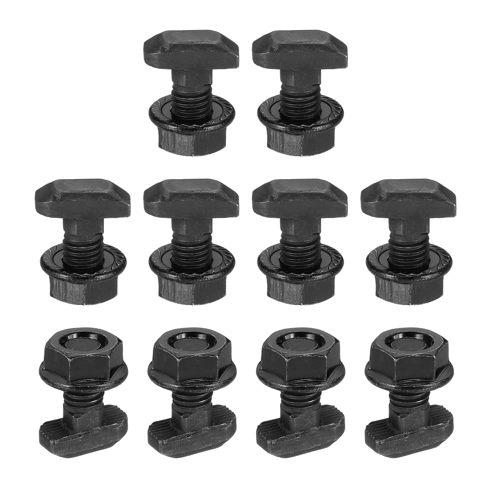 M8x16mm T-Slot Bolts, 10 Sets Drop-in Hammer Head Bolt with Nuts for 40 ...