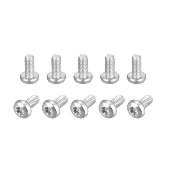 M8x18mm Torx Security Machine Screws, 10 Pack 316 Stainless Steel Pan Head Tamper Proof Screw Fasteners Bolts