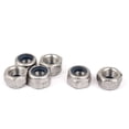 thumbnail image 1 of M8x1mm 304 Stainless Steel Nylock Self-Locking Nylon Insert Hex Lock Nuts 6pcs, 1 of 1