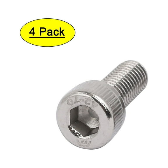 M8x20mm 304 Stainless Steel Left Hand Thread Hex Socket Cap Screw Fastener 4pcs