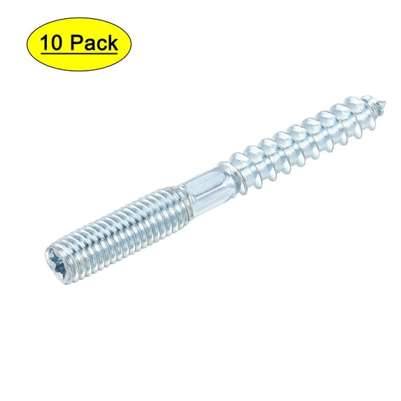 M8x25mm Hanger Bolts Carbon Steel Zinc Plated 10 Pack