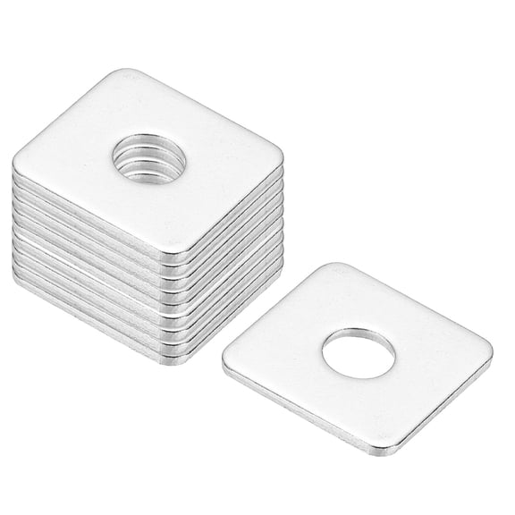 M8x25x2mm Square Washers, 36pcs Square Plate Washers Square Strut Washer Bearing Plate 304 Stainless Steel Flat Pad Spacer Hardware Fastener Nut Bolt Gasket