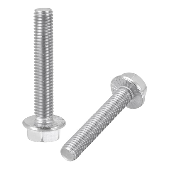 M8x50mm Hex Flange Bolts 304 Stainless Steel Polishing 10 Pack